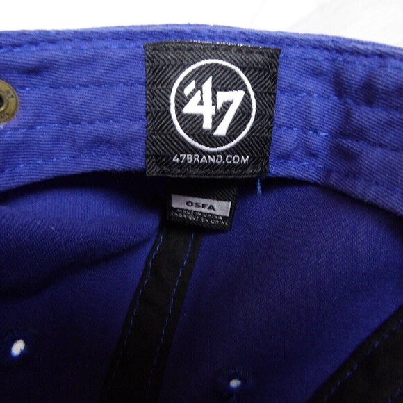 Chicago Cubs Hat Cap Strap Back Adult Blue MLB Baseball 47 Brand Mens Dad - Picture 8 of 8